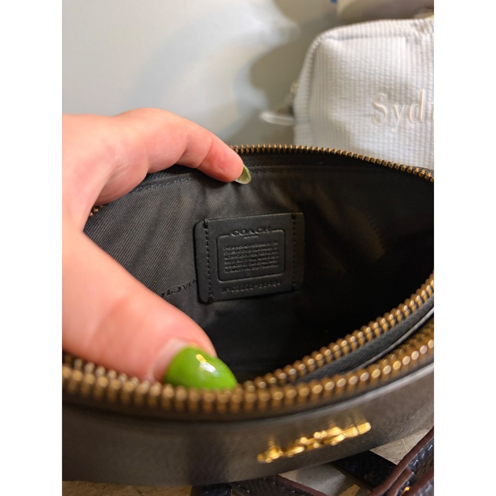 Coach Kira Crossbody Bag Black Pebbled Leather Gold Hardware - Picture 5 of 8